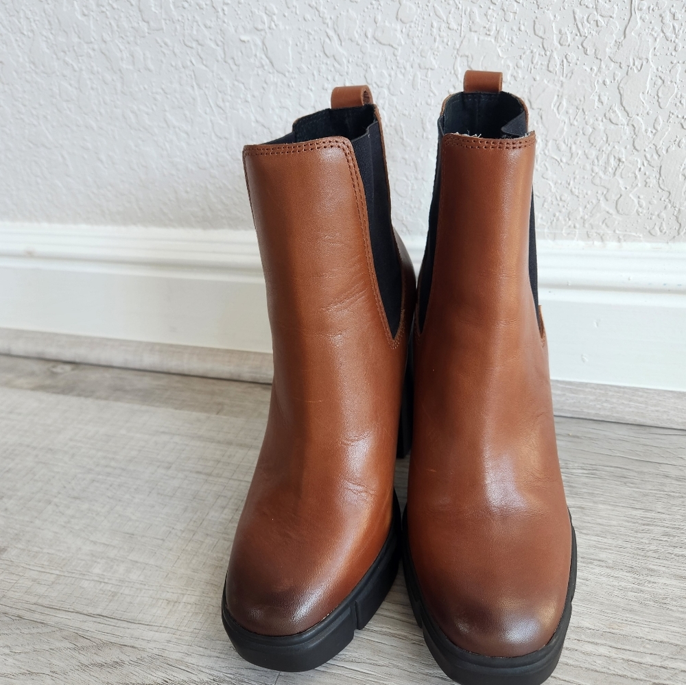 Steve Madden Revised Cognac Platform Leather Boot… - image 5